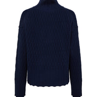 CORDED RIB HIGH NECK SWEATER