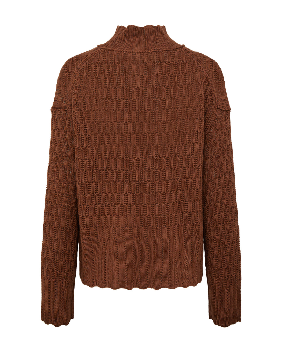 CORDED RIB HIGH NECK SWEATER