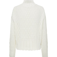 CORDED RIB HIGH NECK SWEATER