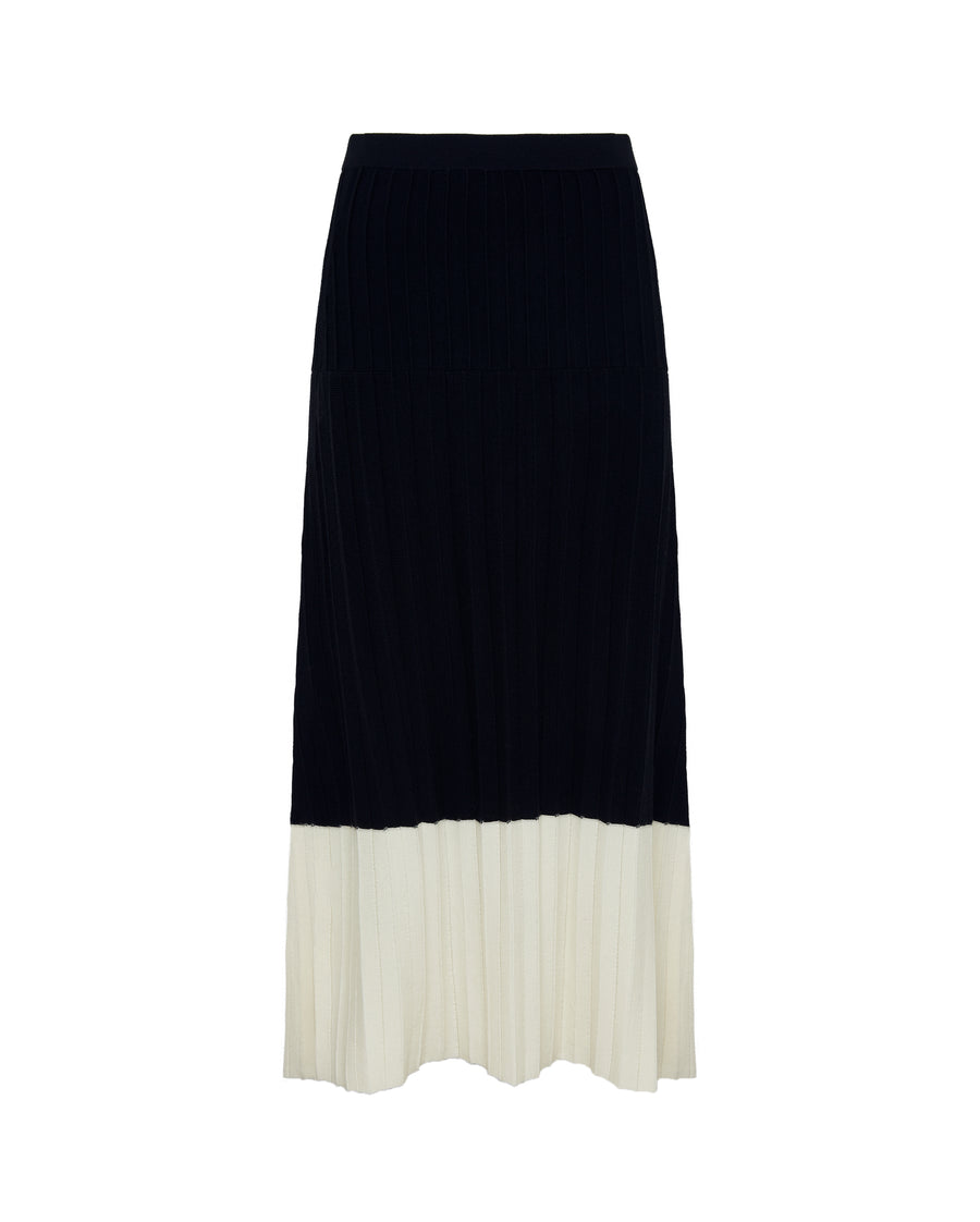 COLOUR BLOCK PLEAT SKIRT