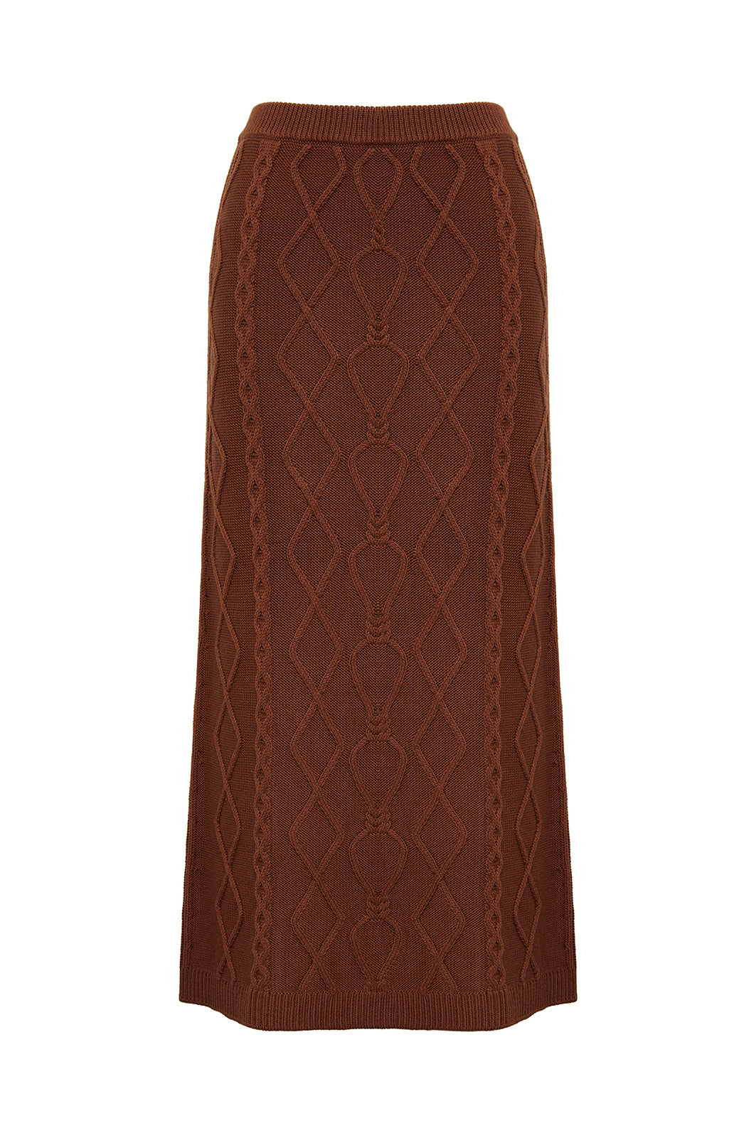 HEART CABLE MAXI SKIRT