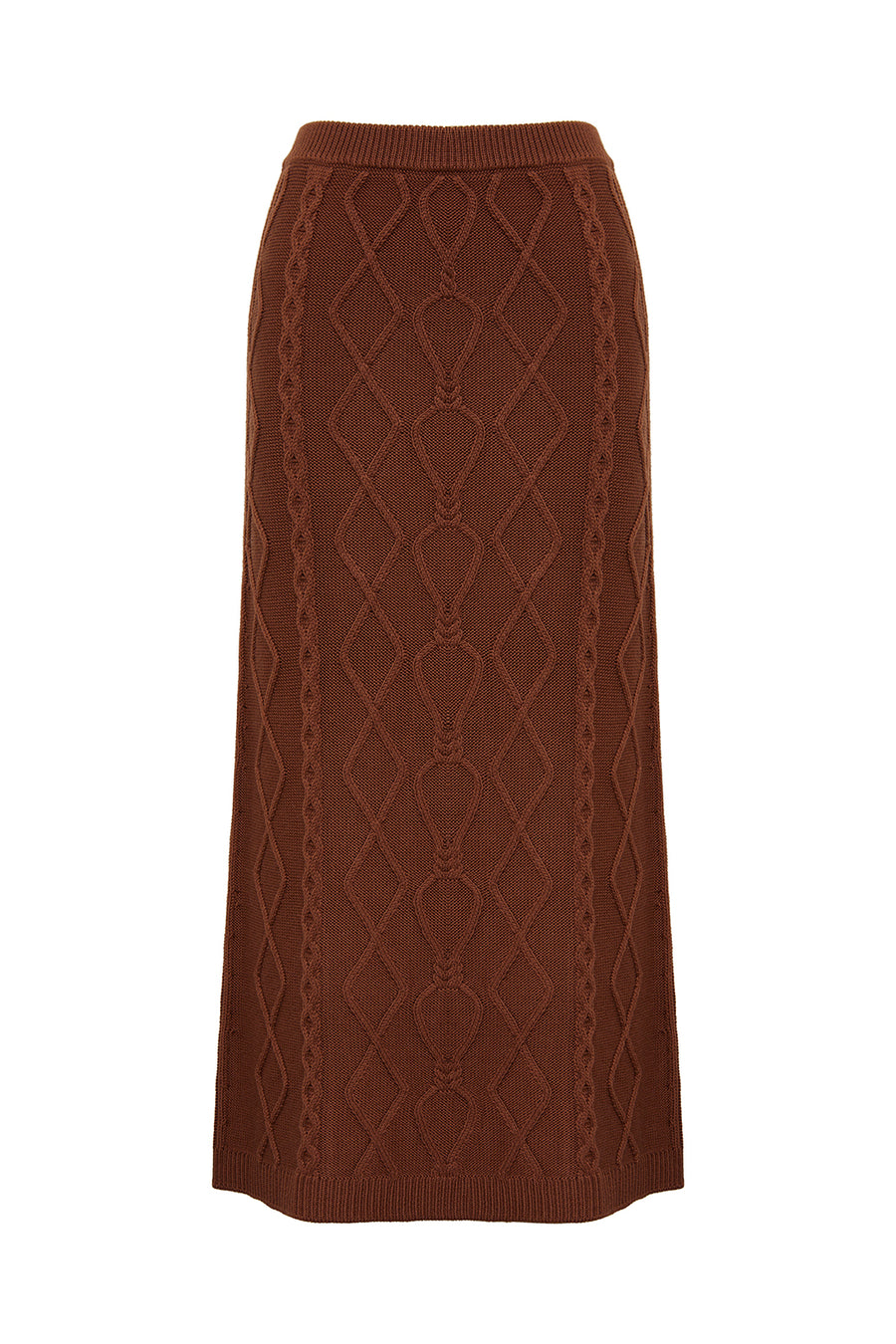 HEART CABLE MAXI SKIRT