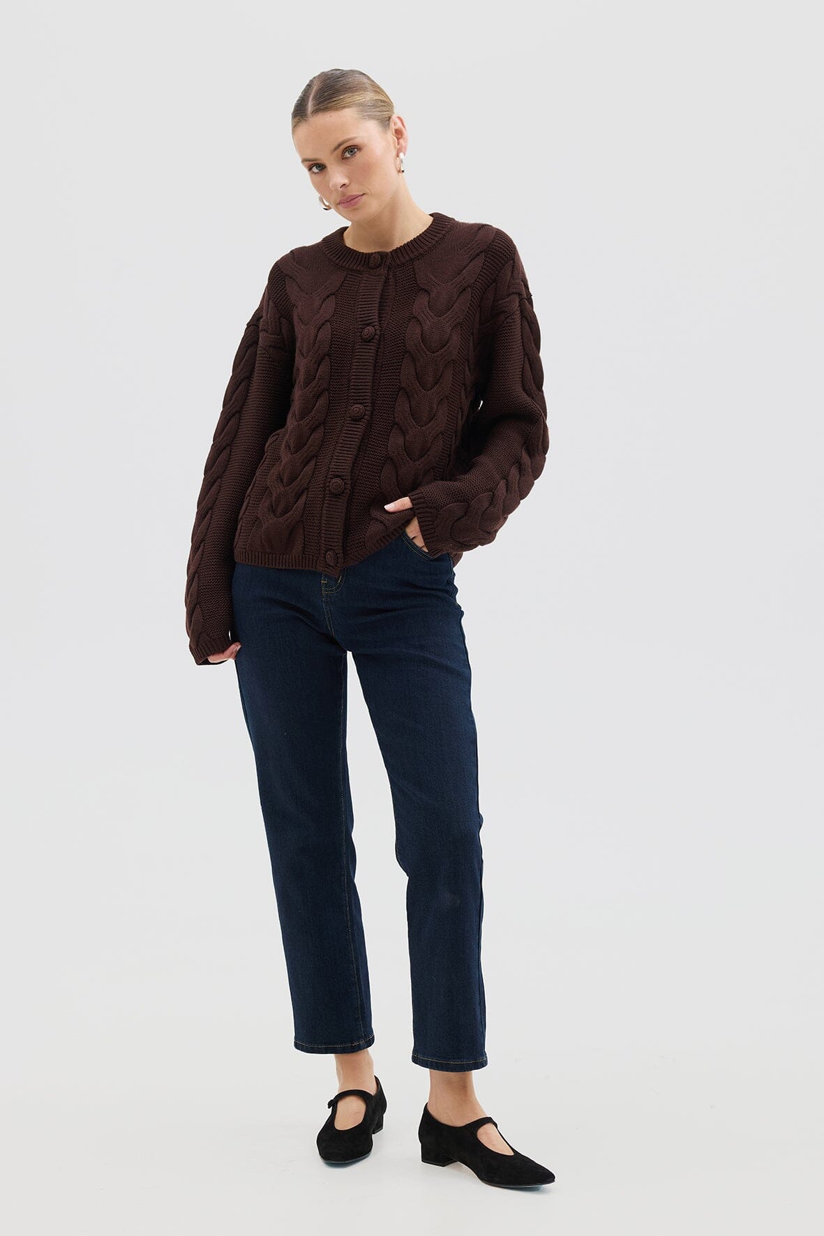 Big Cable Cardi Knitwear Iris and Wool 