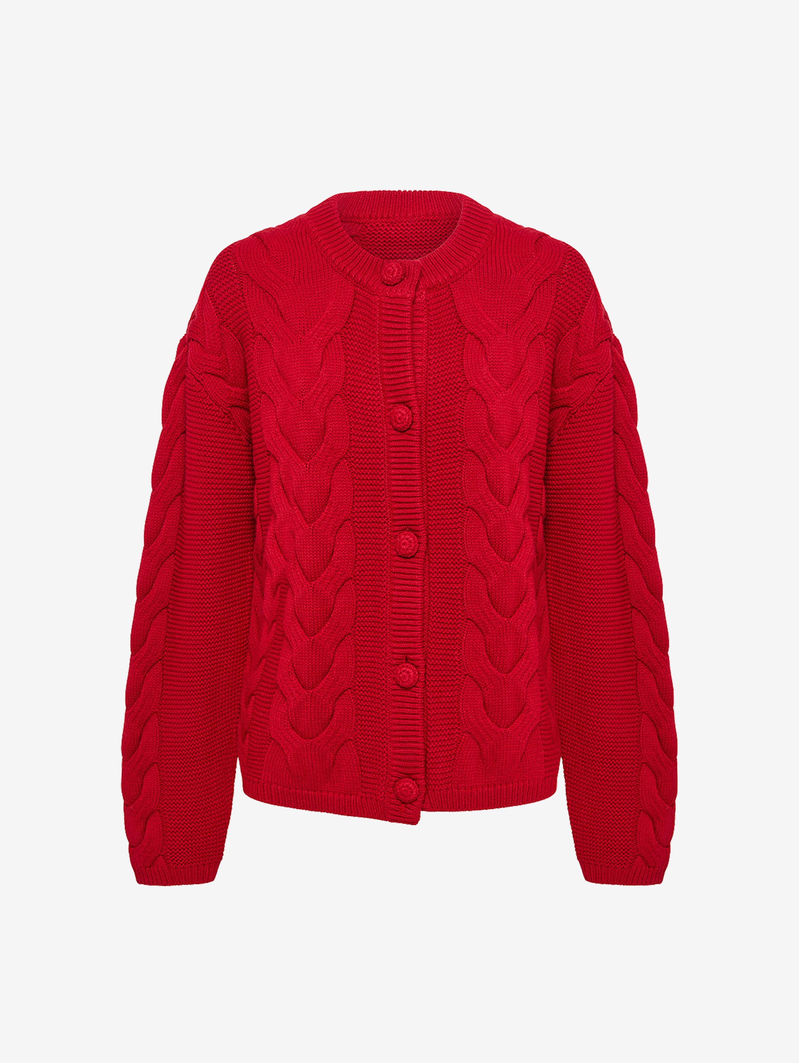 Big Cable Cardi Knitwear Iris and Wool 