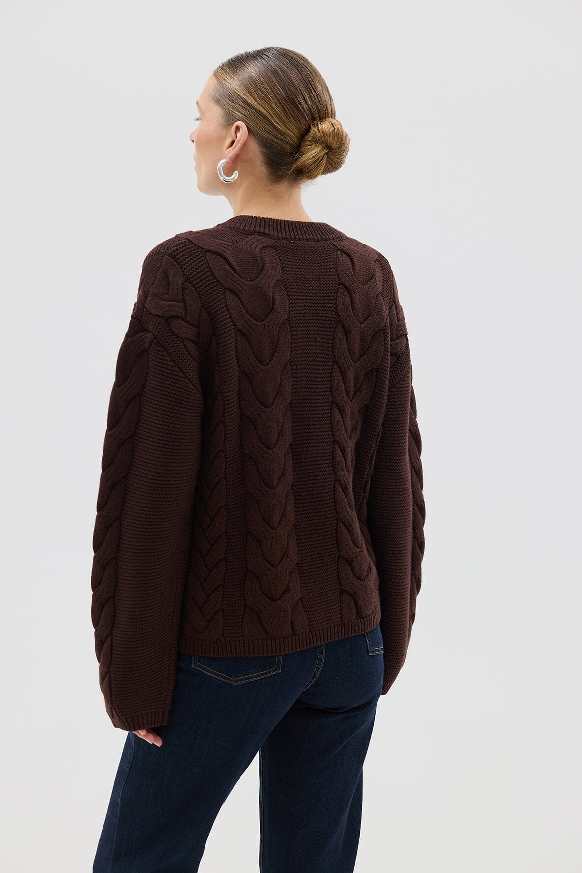 Big Cable Cardi Knitwear Iris and Wool 