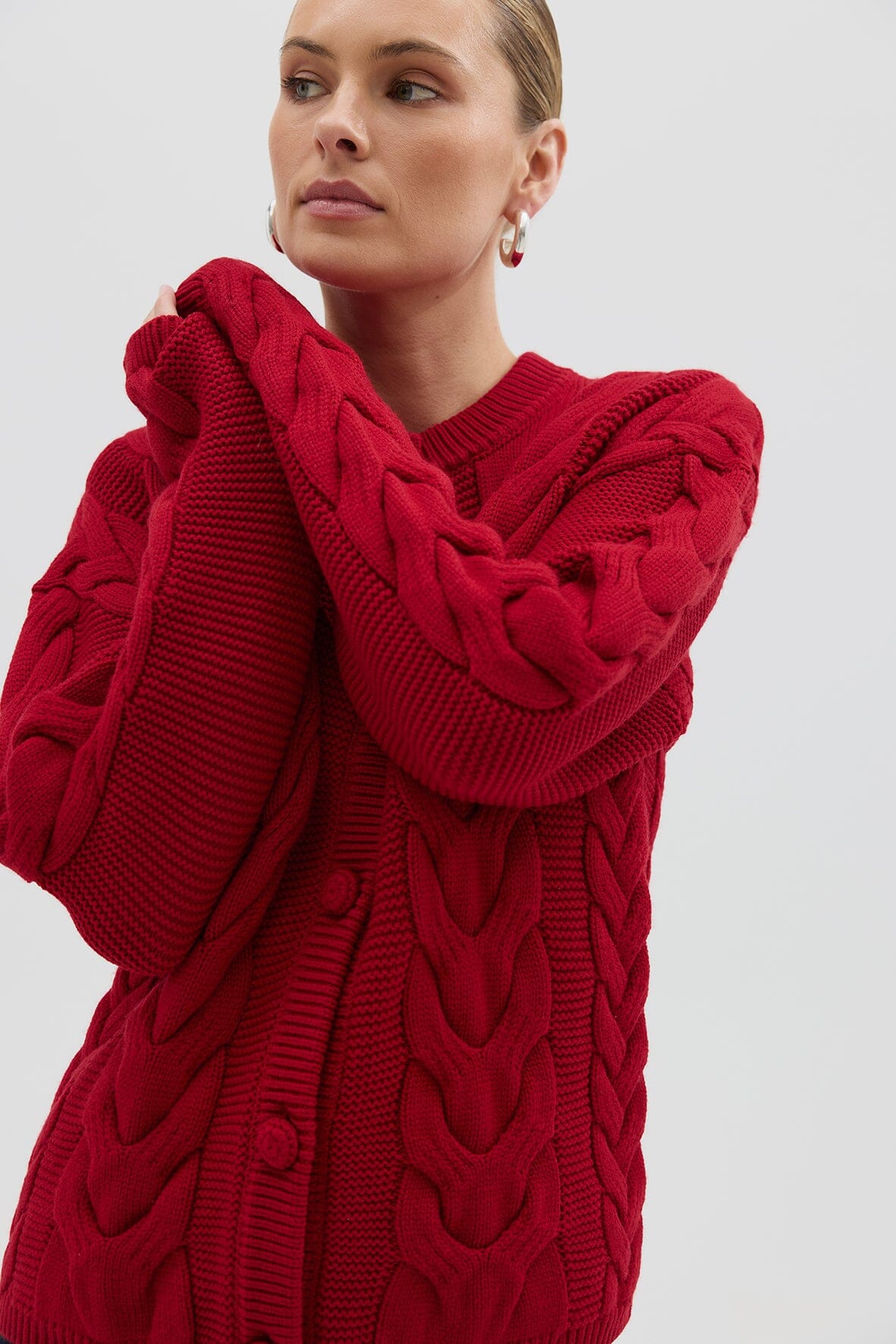 Big Cable Cardi Knitwear Iris and Wool 