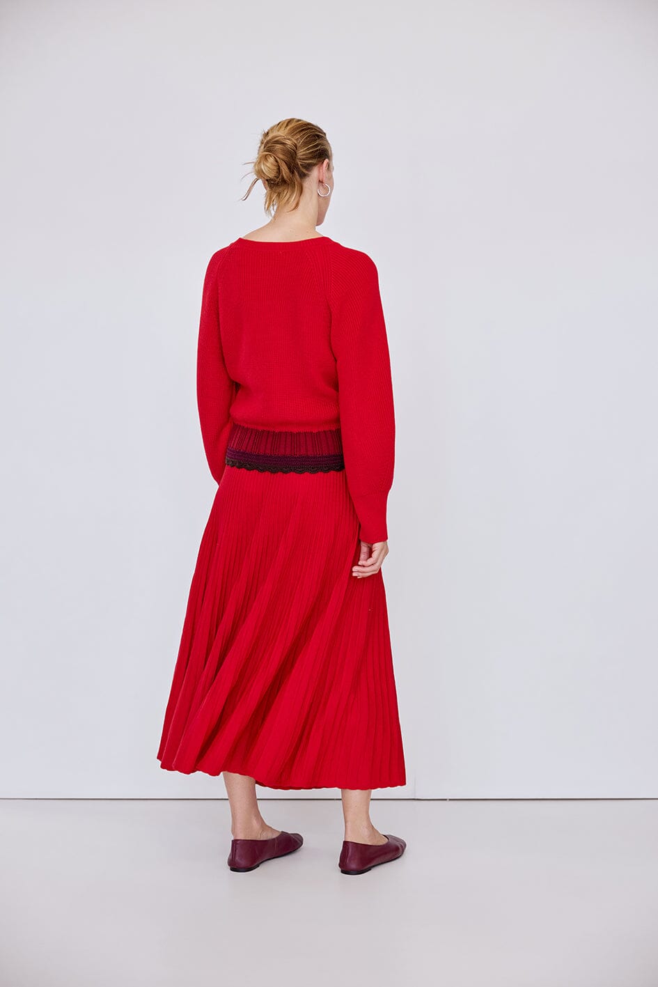 Boat Neck Sweater Iris and Wool 
