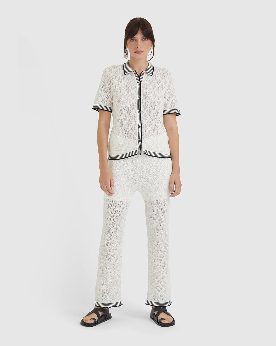 Chiara Lace Stitch Pants Pants Iris and Wool 