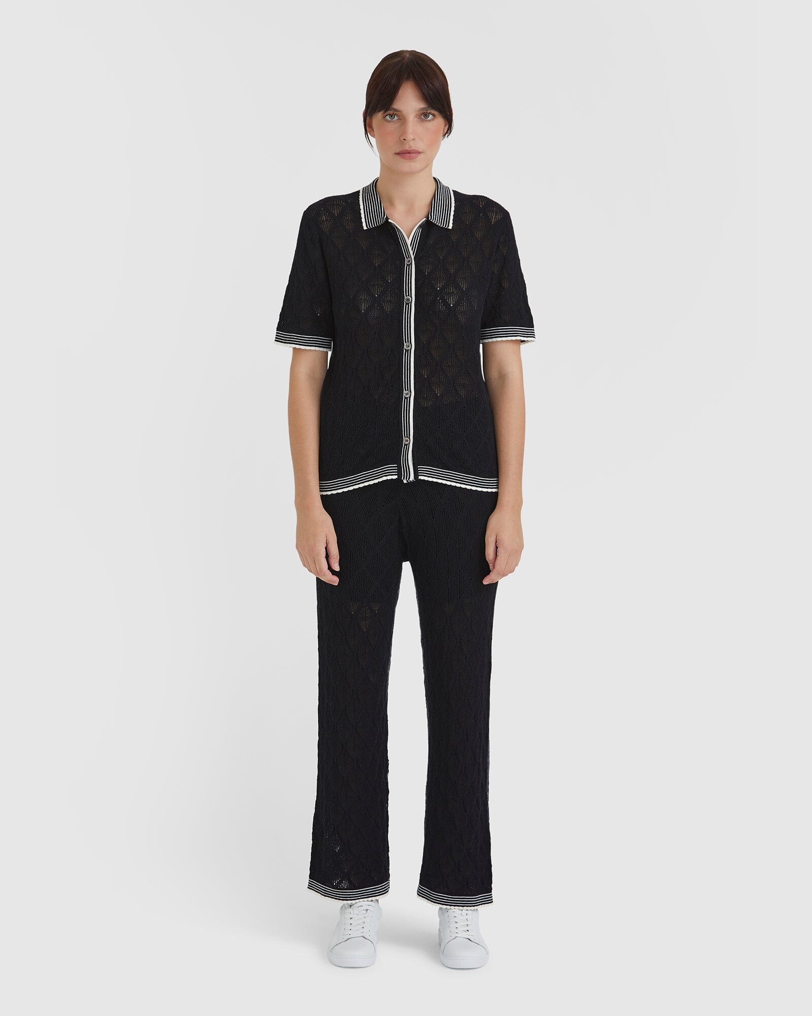 Chiara Lace Stitch Top Shirts & Tops Iris and Wool 