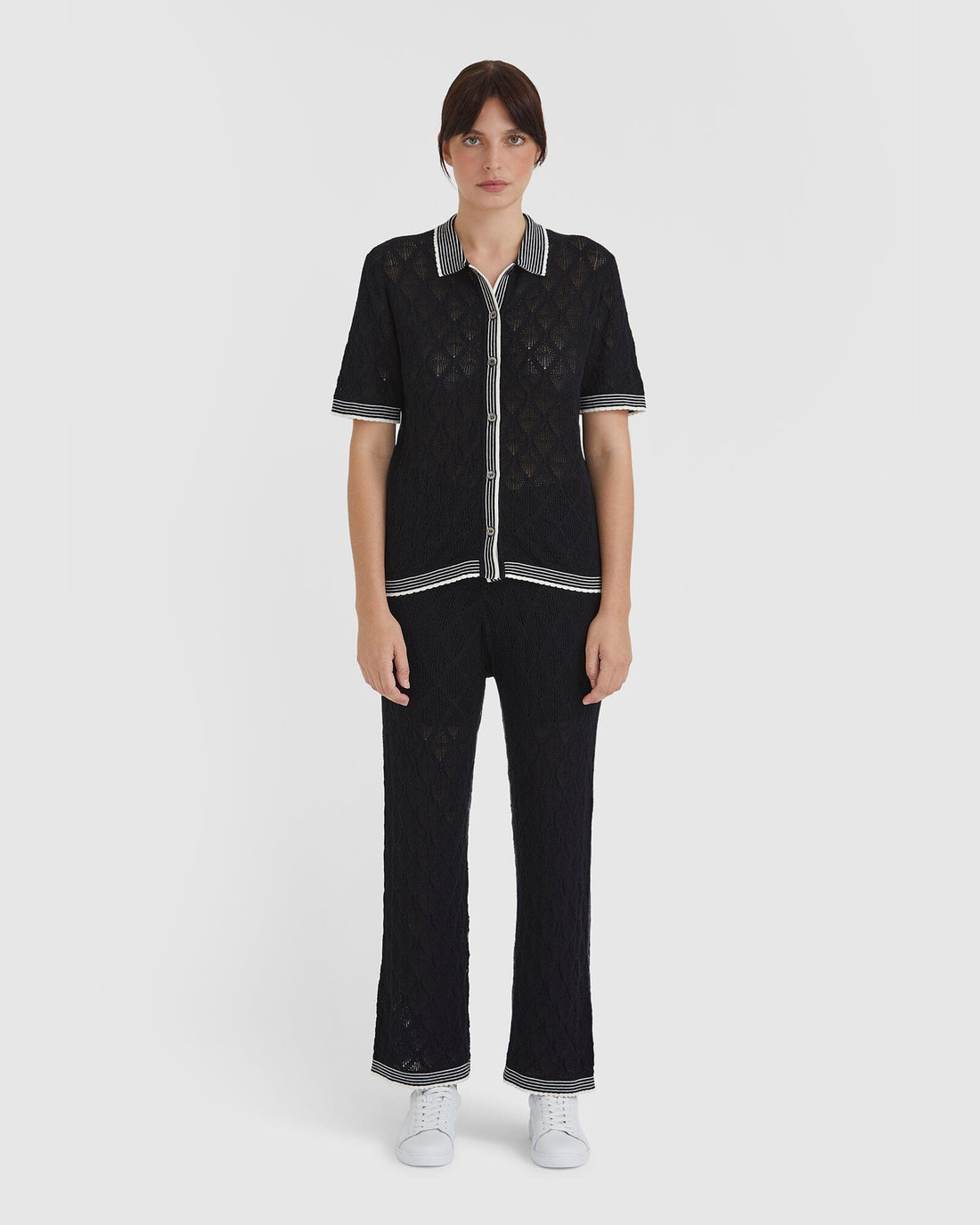 Chiara Lace Stitch Top Shirts & Tops Iris and Wool 