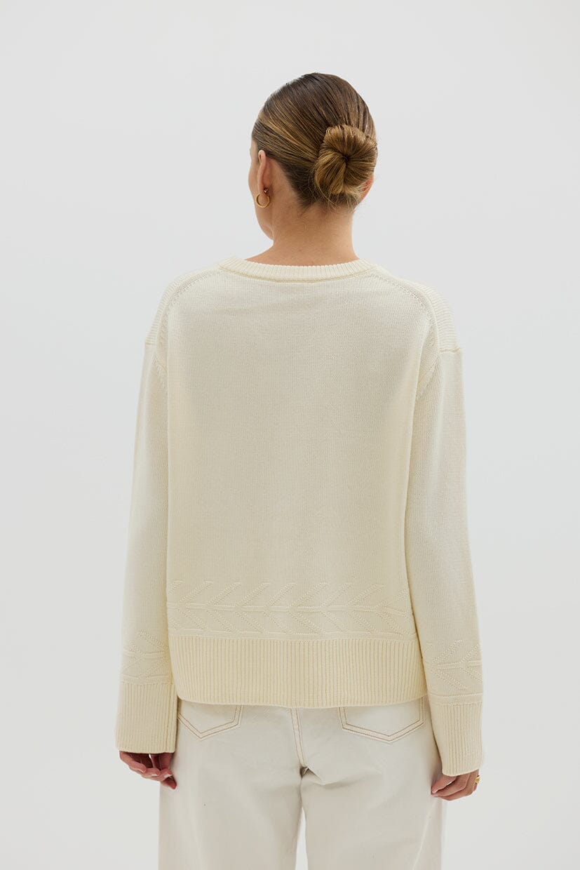 Chunky V Neck Sweater Knitwear Iris and Wool 