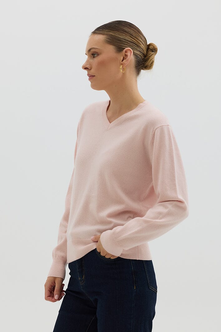 Classic V Neck Sweater Knitwear Iris and Wool 