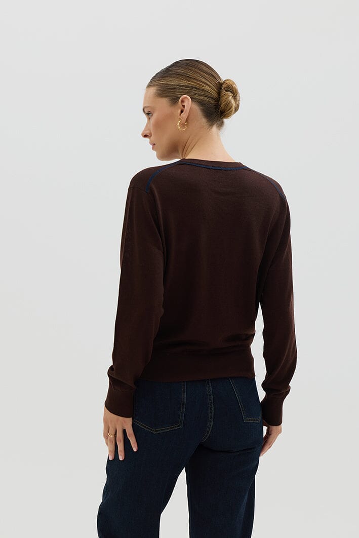 Classic V Neck Sweater Knitwear Iris and Wool 