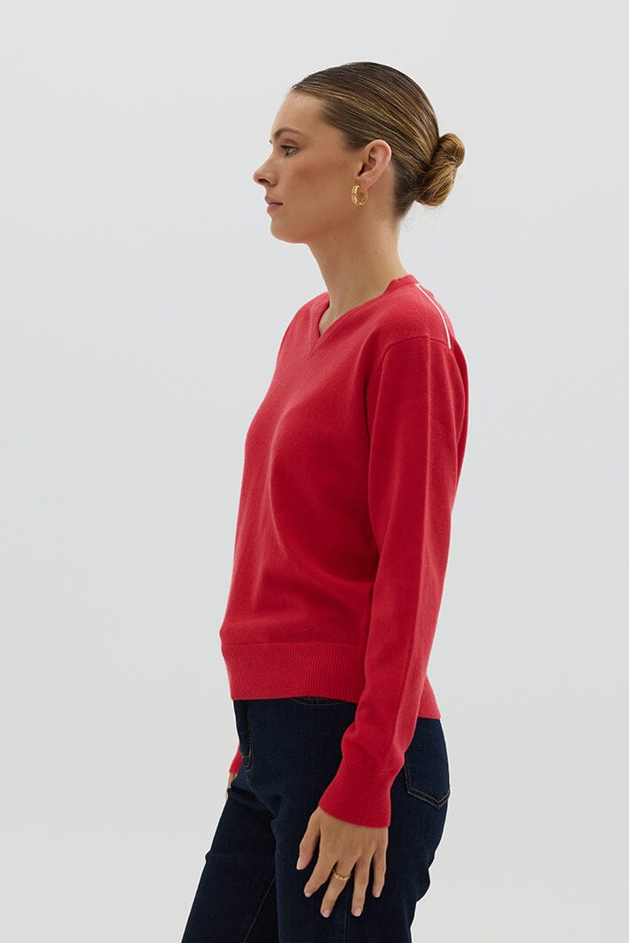 Classic V Neck Sweater Knitwear Iris and Wool 