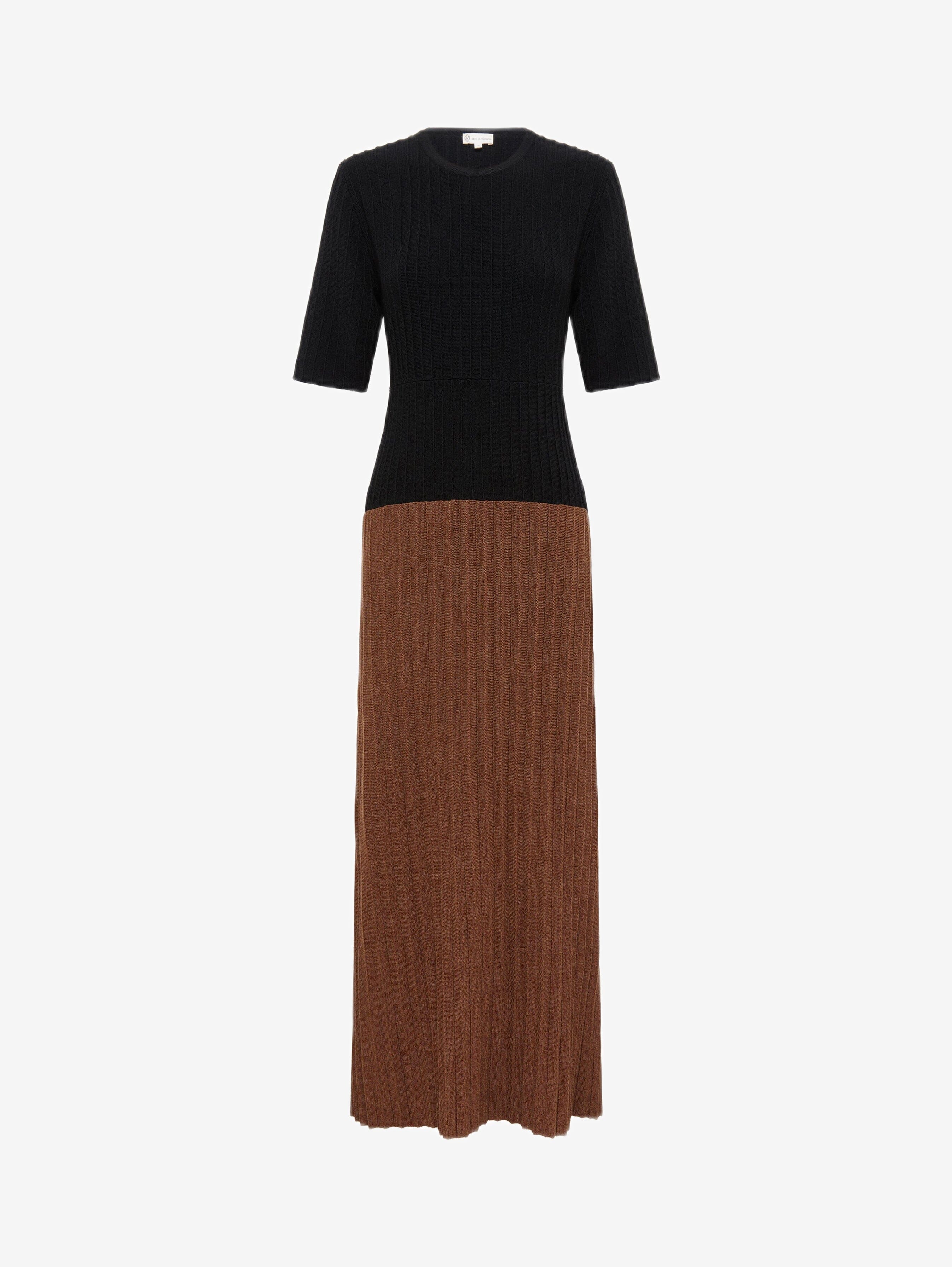 Colour Block Dress Knitwear Iris and Wool 
