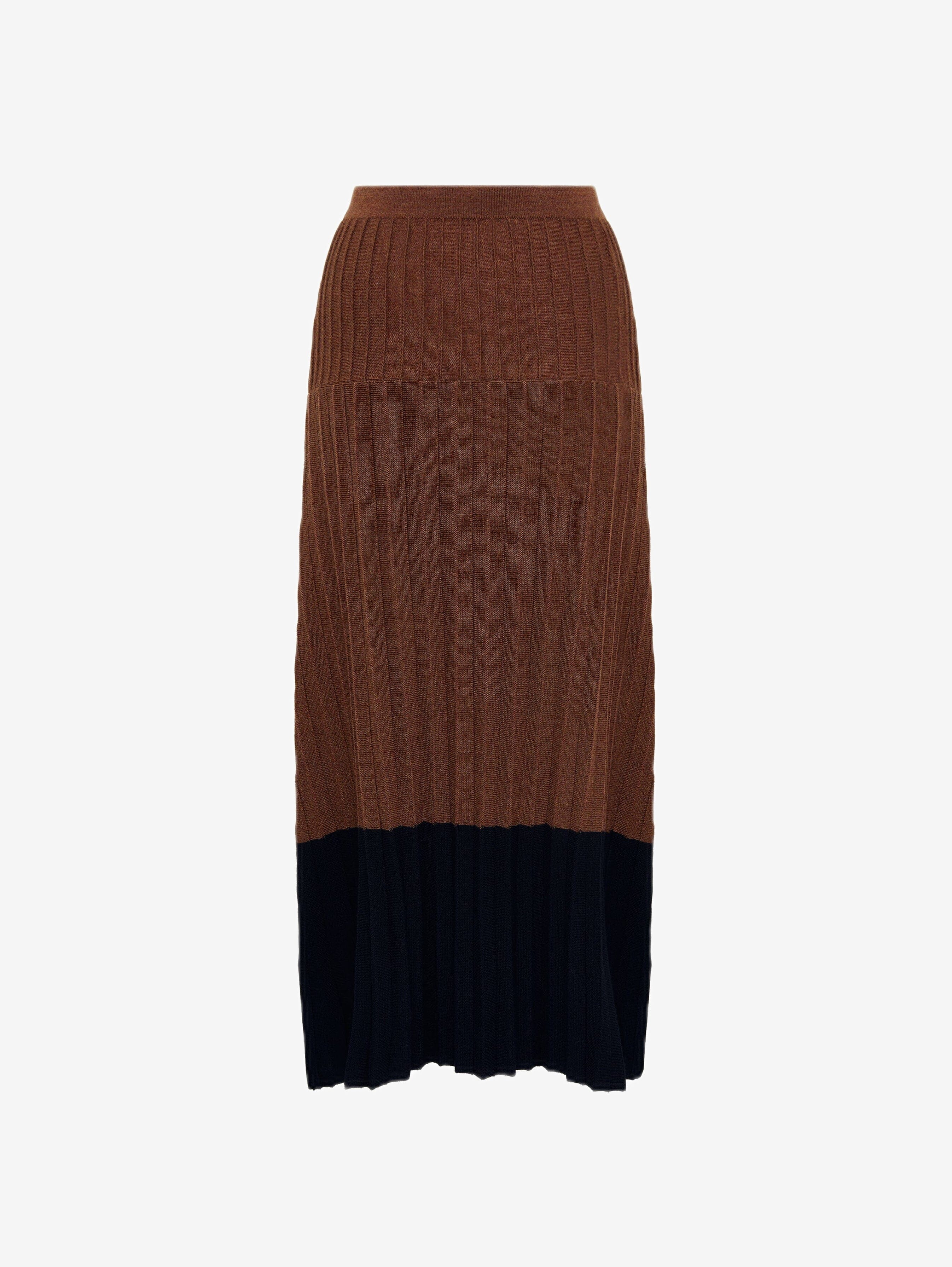 Colour Block Pleat Skirt Skirt Iris and Wool 
