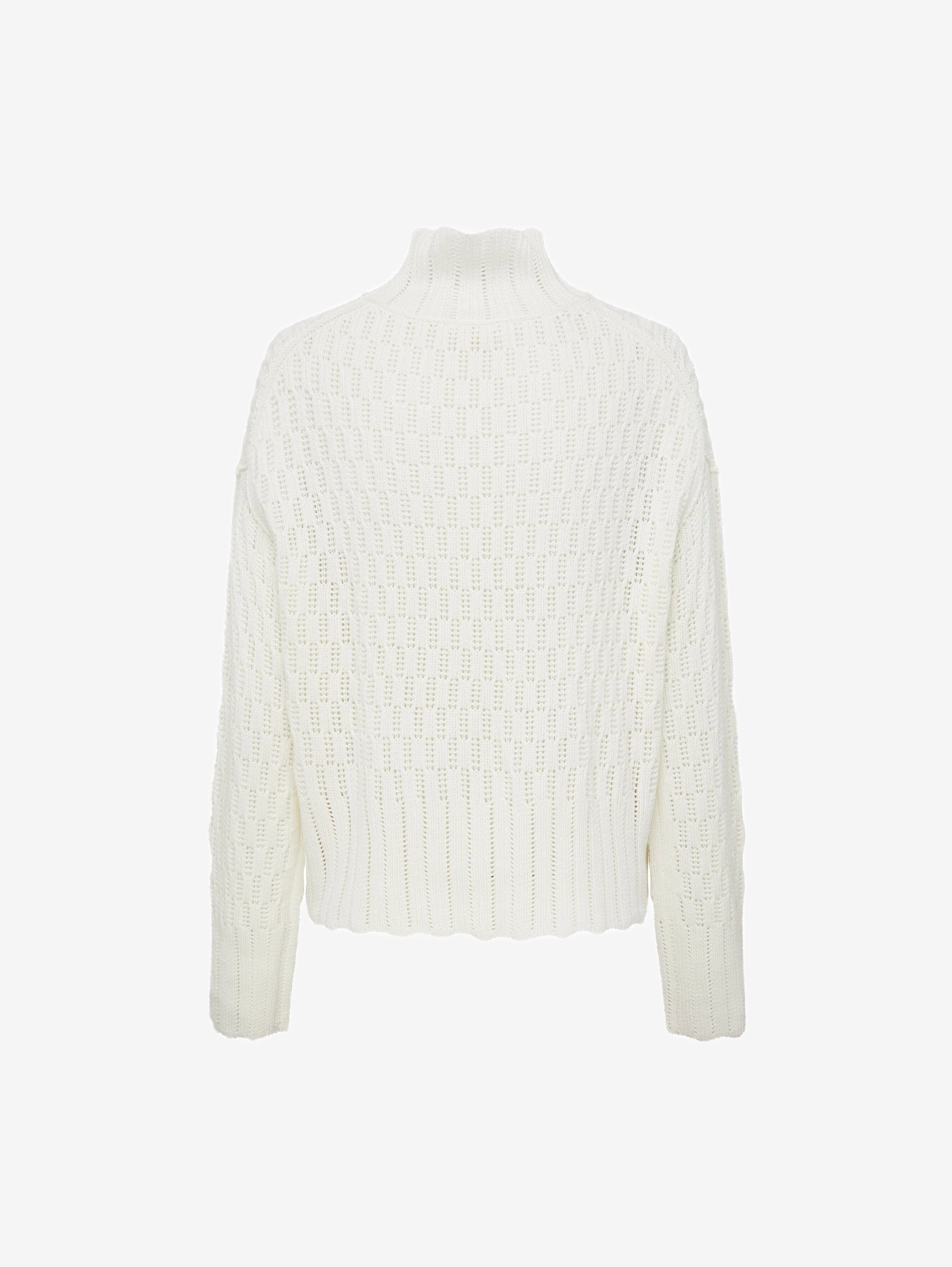 Corded Rib High Neck Sweater Knitwear Iris and Wool 