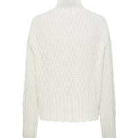 Corded Rib High Neck Sweater Knitwear Iris and Wool 