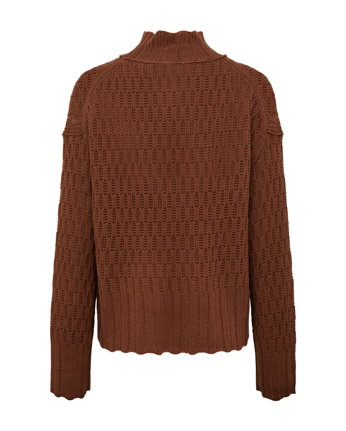 Corded Rib High Neck Sweater Knitwear Iris and Wool 