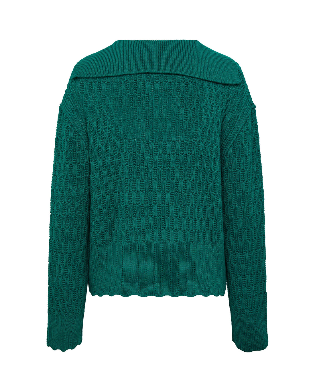 Corded Rib Sailor Collar Sweater Knitwear Iris and Wool 