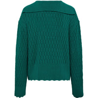 Corded Rib Sailor Collar Sweater Knitwear Iris and Wool 
