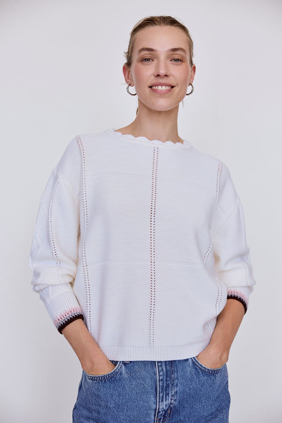 Crochet Stitch Interest Sweater Iris and Wool 