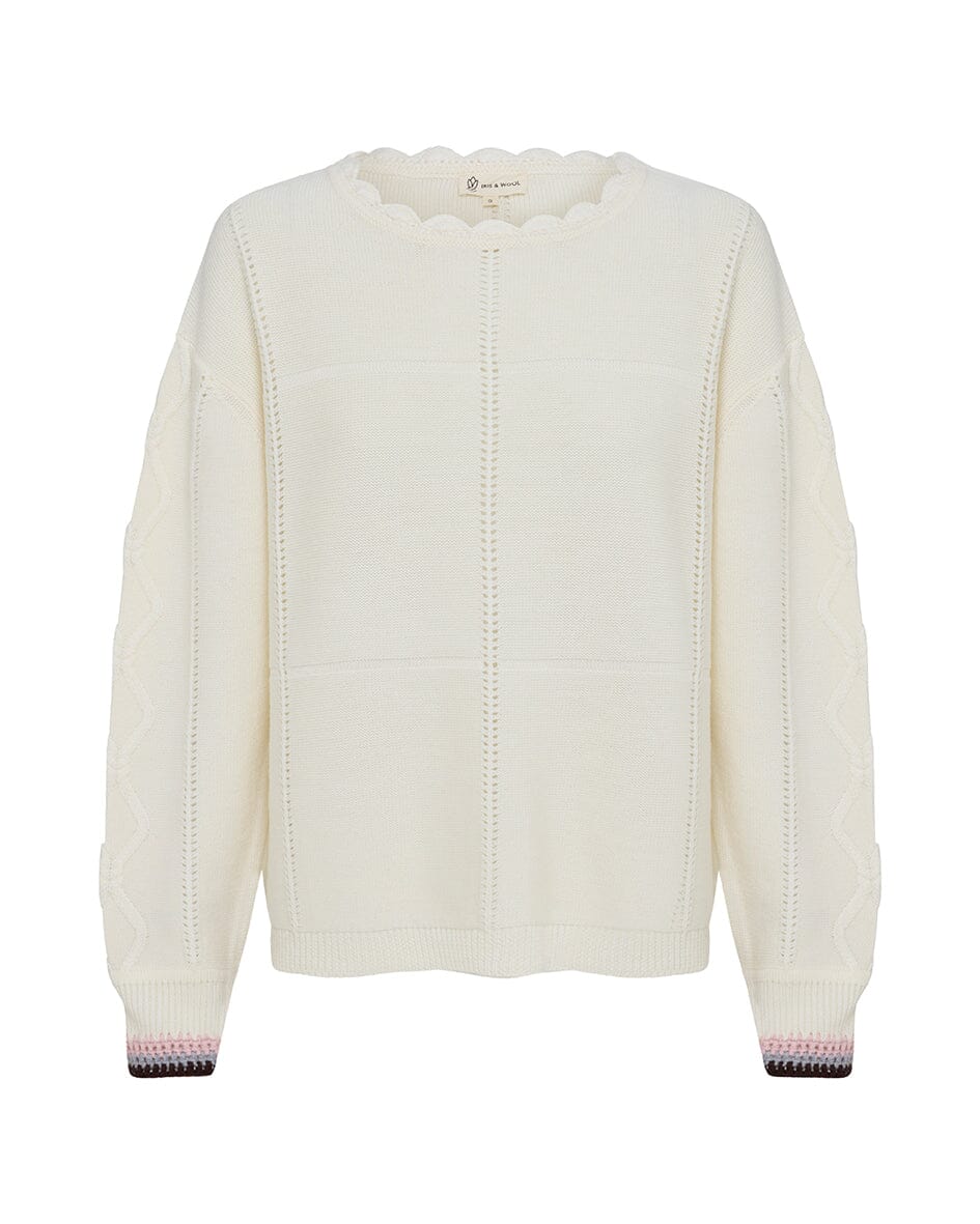 Crochet Stitch Interest Sweater Iris and Wool 