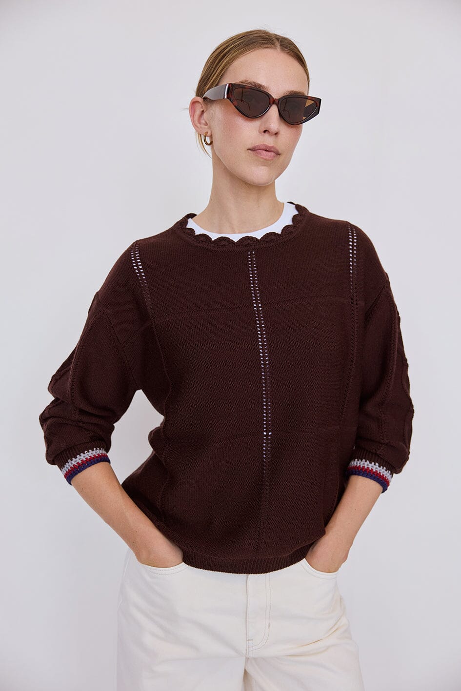 Crochet Stitch Interest Sweater Iris and Wool 