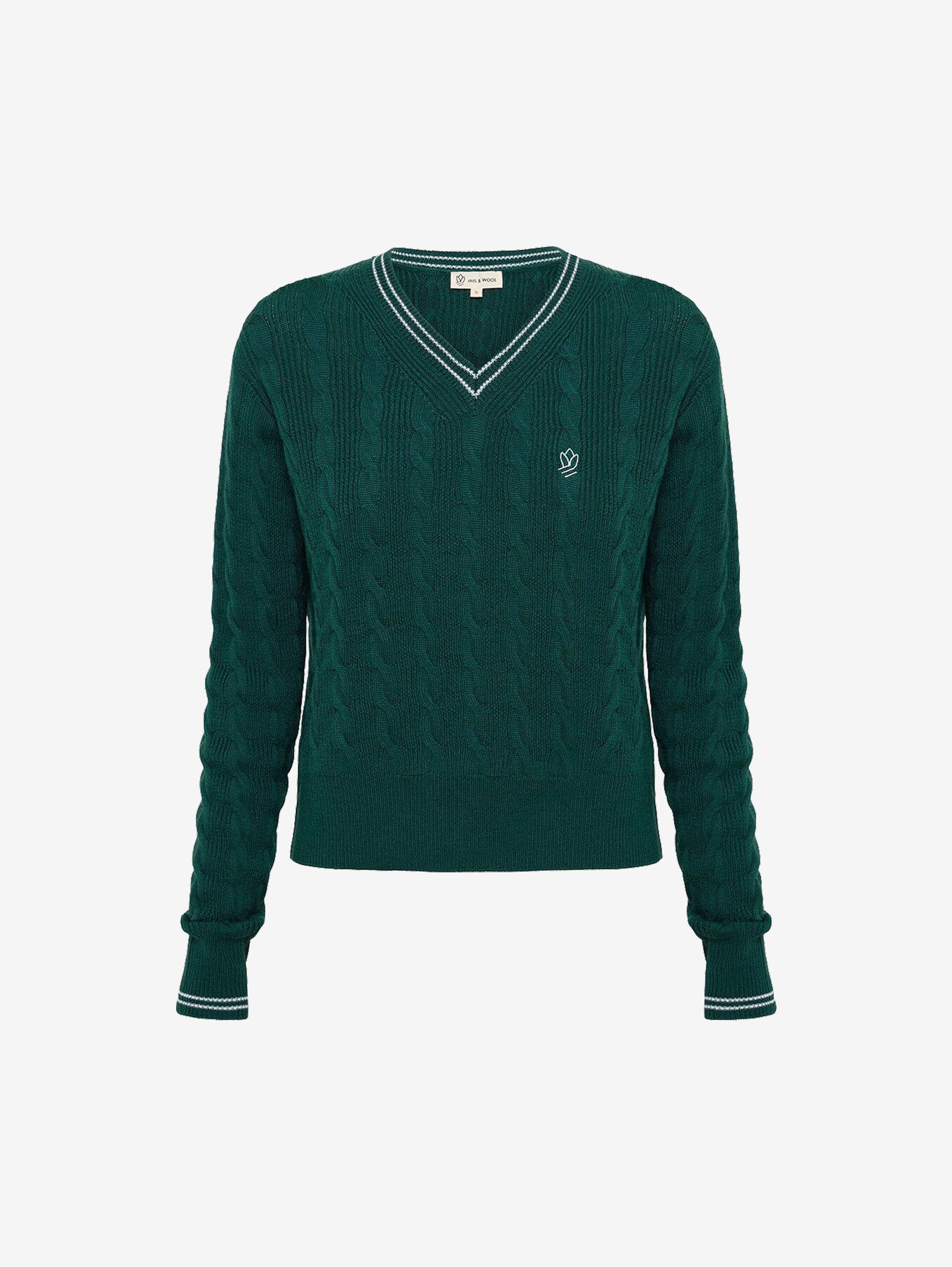 Crop Cable Sweater Knitwear Iris and Wool 