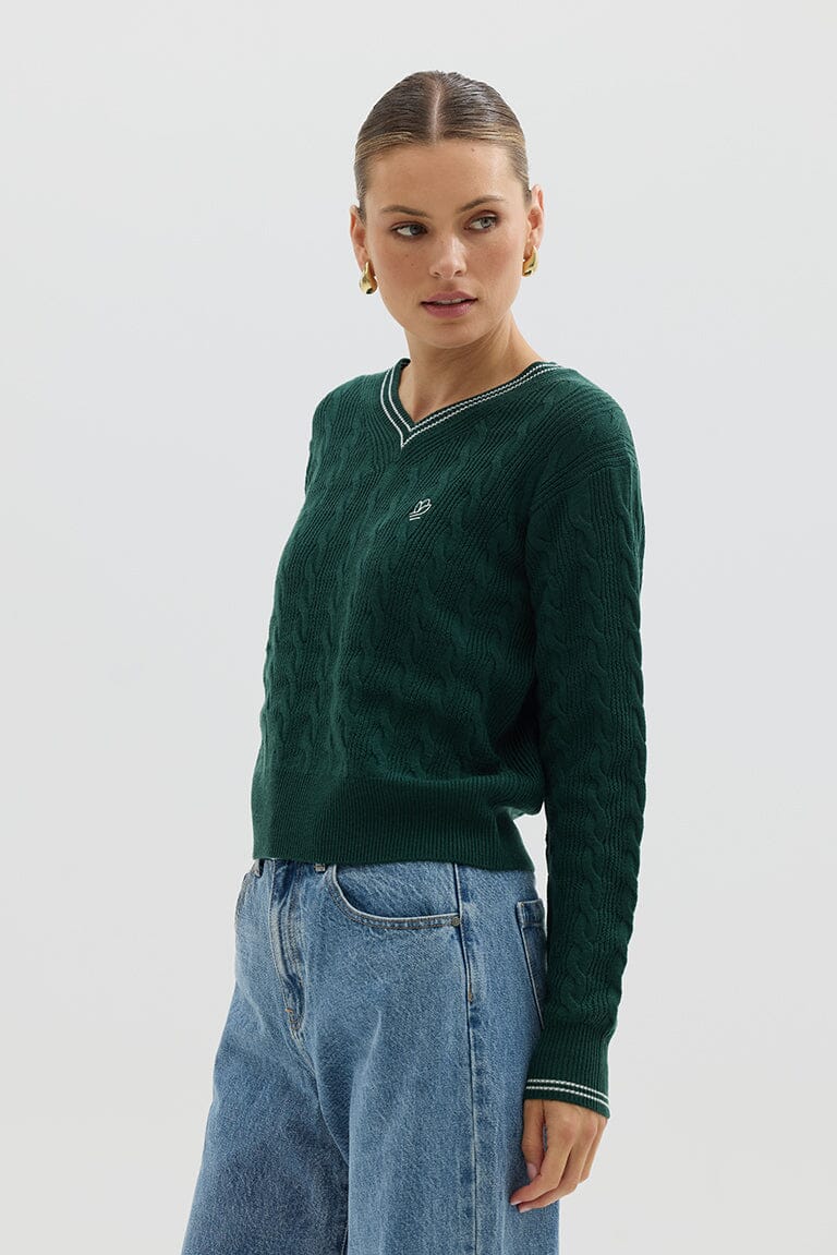 Crop Cable Sweater Knitwear Iris and Wool 