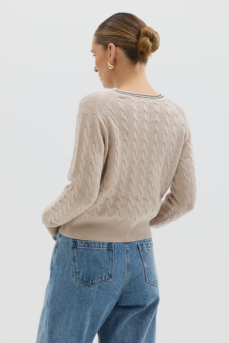 Crop Cable Sweater Knitwear Iris and Wool 