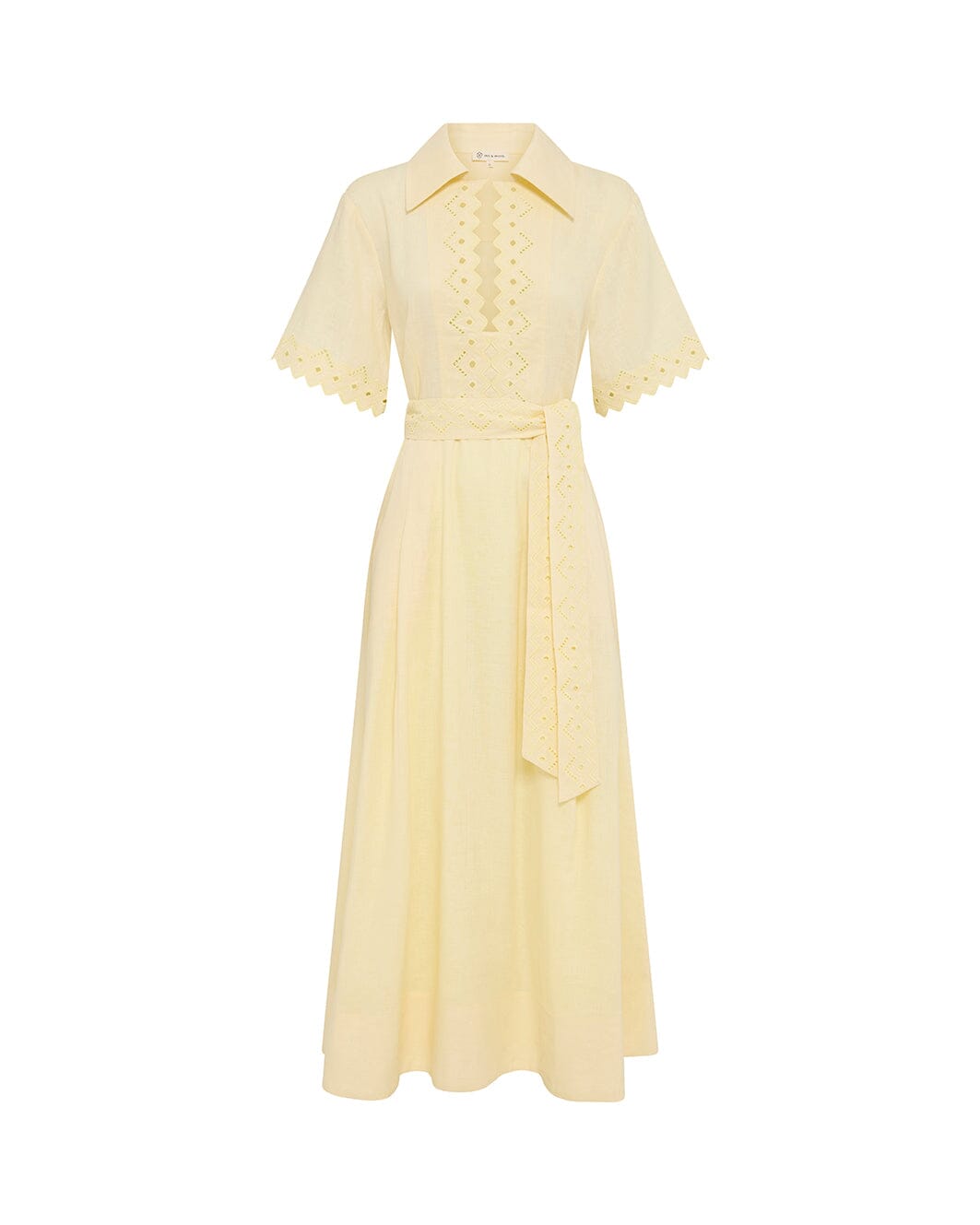 Cutwork Trim Shirt Dress Dresses Iris and Wool 