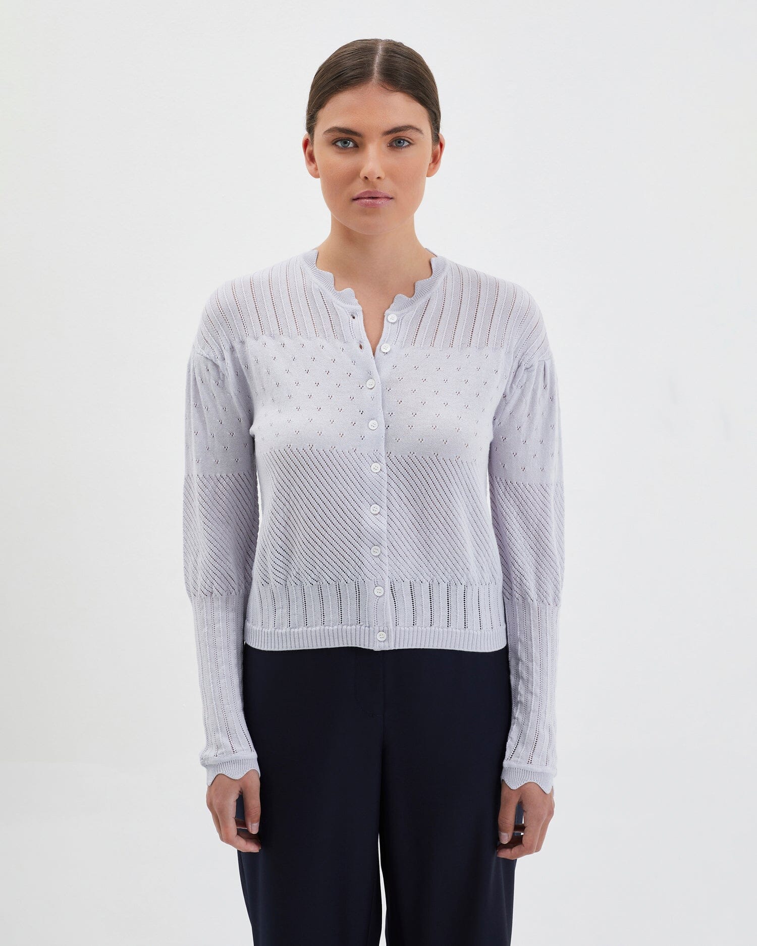Elle Cardigan Knitwear Iris and Wool 