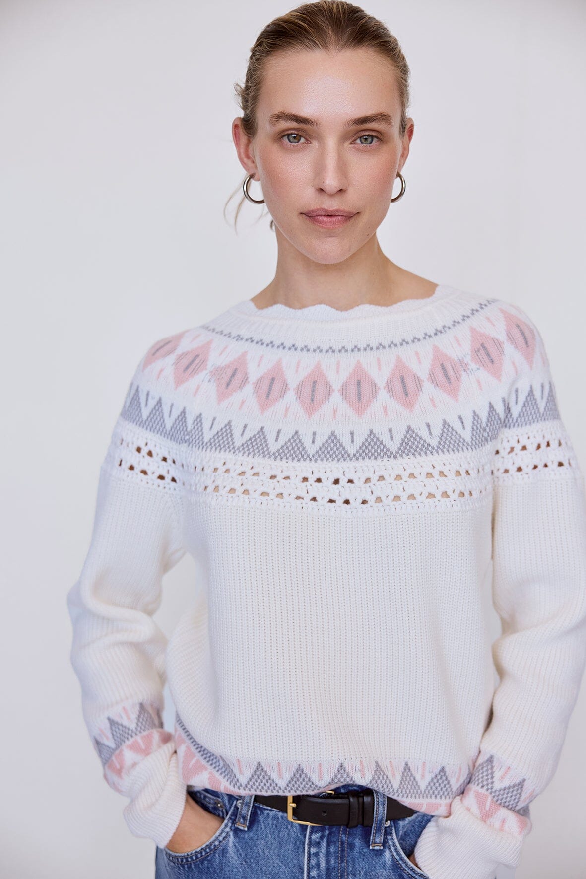 Fair Isle Crochet Splice Sweater Knitwear Iris and Wool 