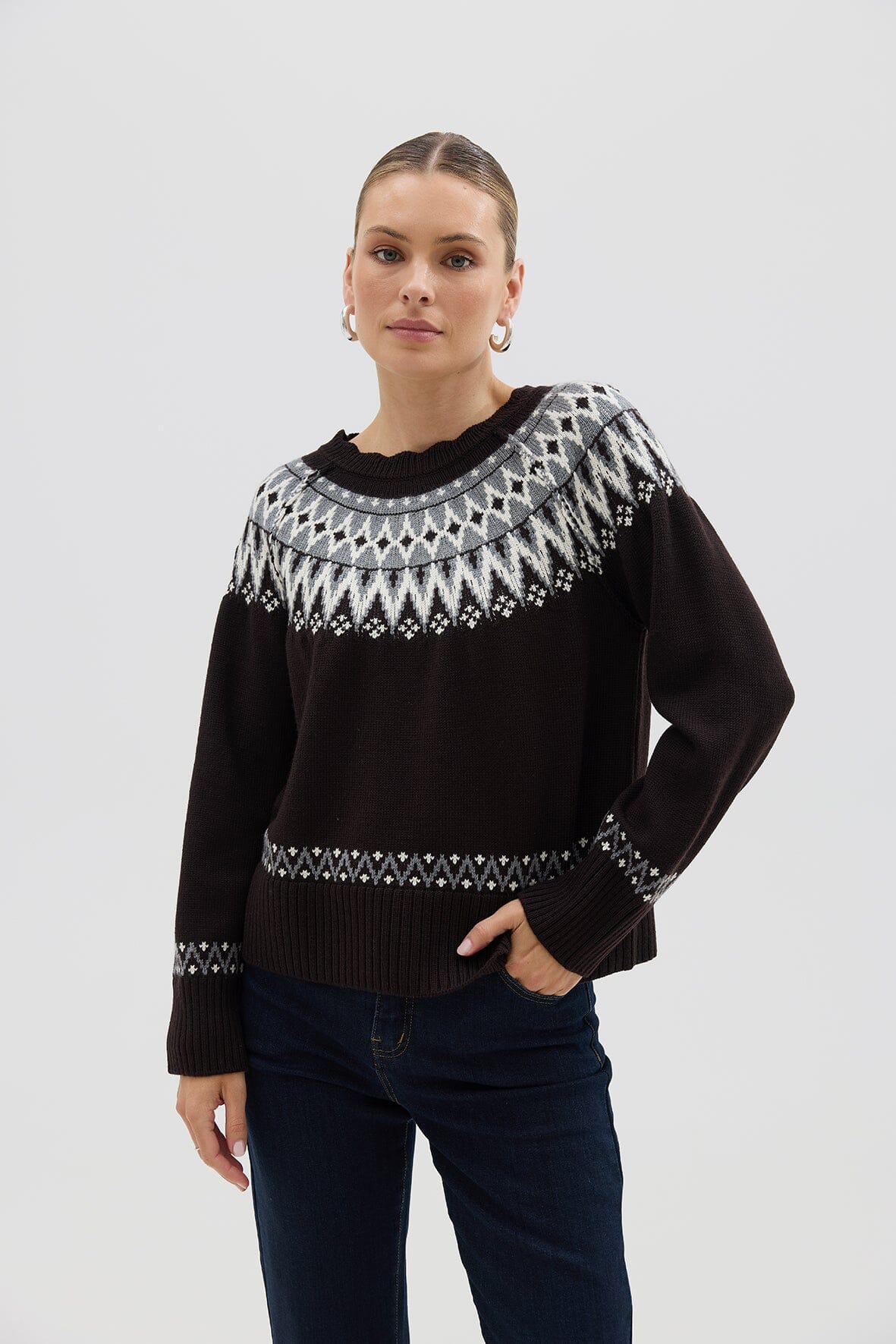 Fair Isle Wool Sweater Knitwear Iris and Wool 