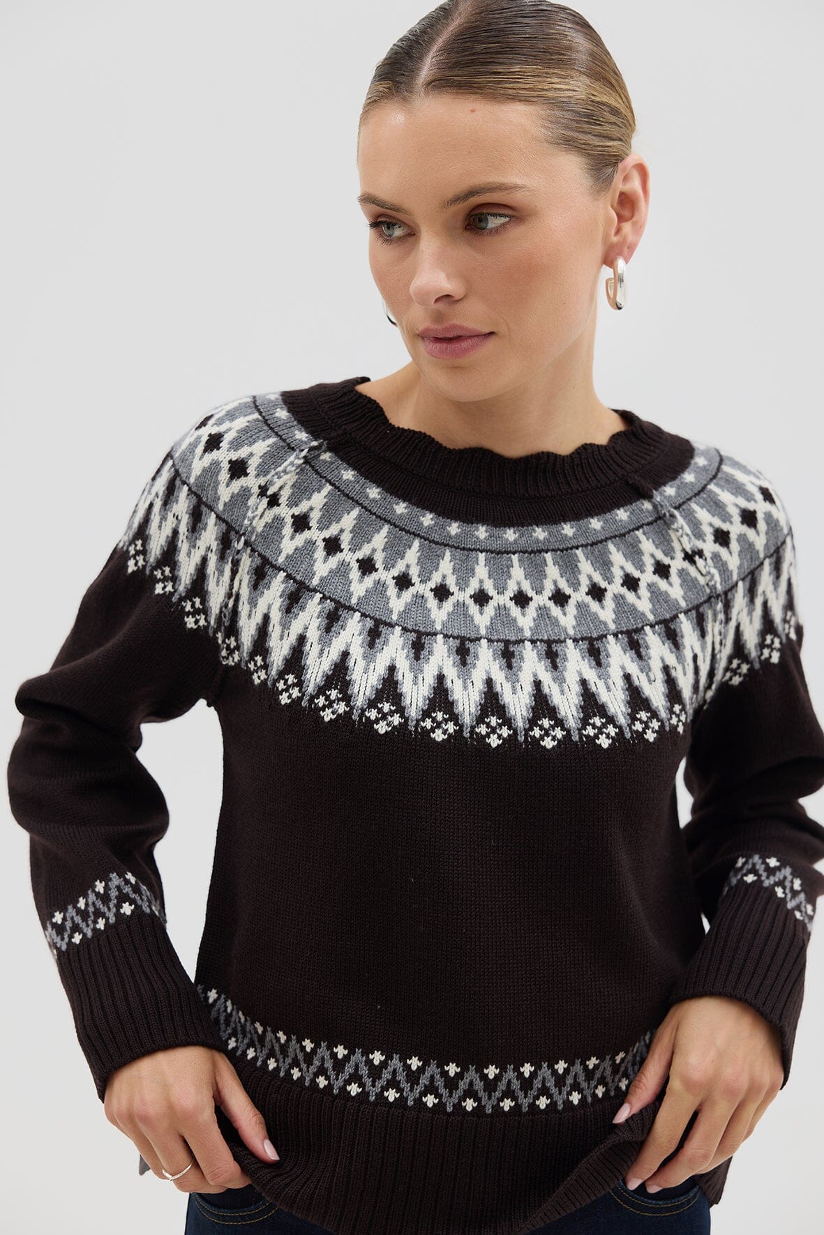 Fair Isle Wool Sweater Knitwear Iris and Wool 