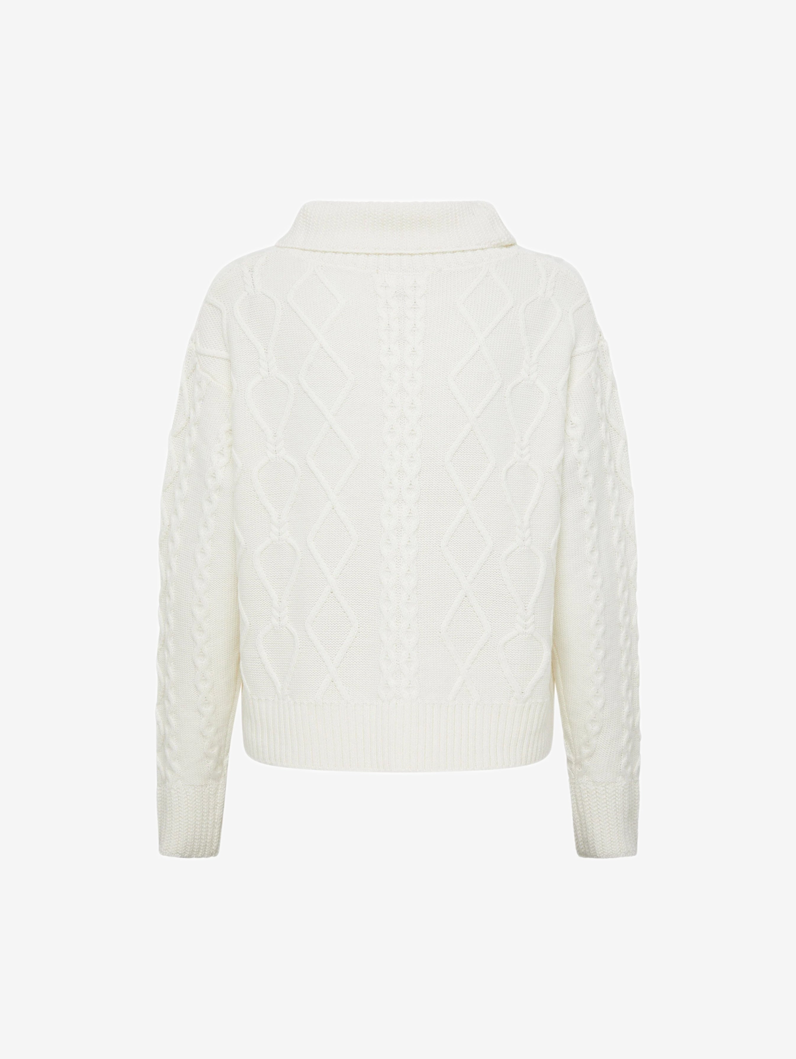 Heart Cable Button Neck