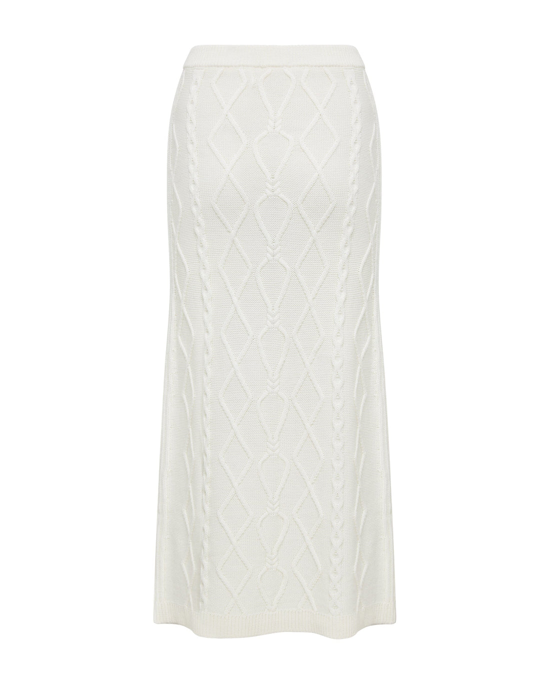 Heart Cable Maxi Skirt Skirt Iris and Wool 