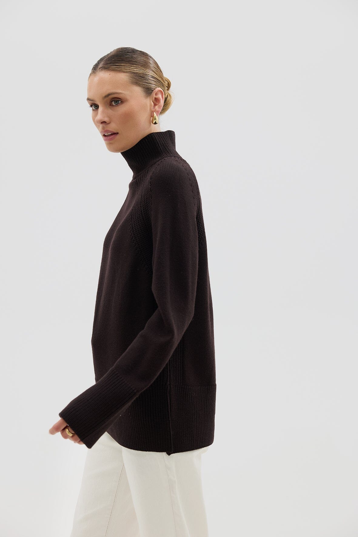 High Neck Sweater Knitwear Iris and Wool 