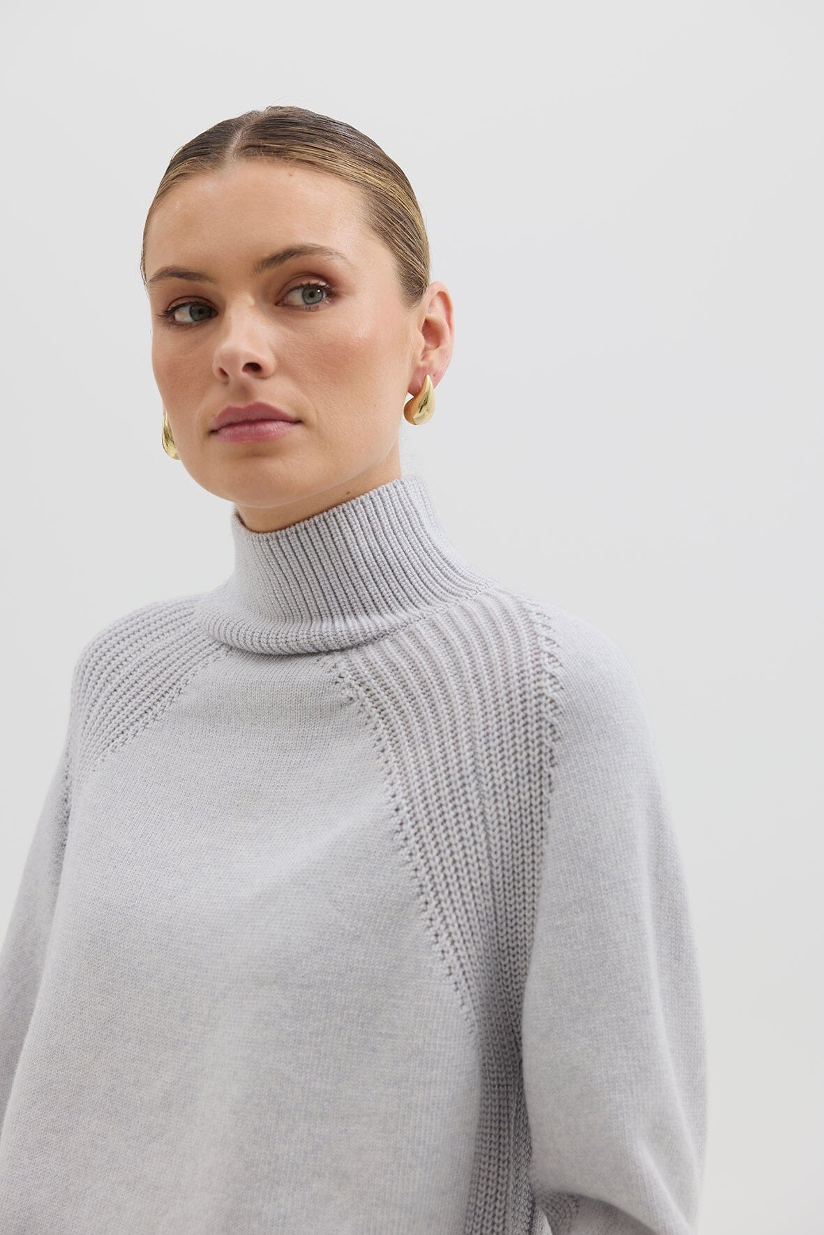 High Neck Sweater Knitwear Iris and Wool 