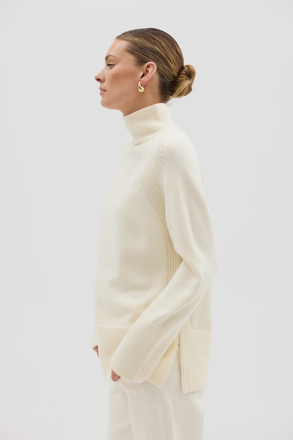 High Neck Sweater Knitwear Iris and Wool 