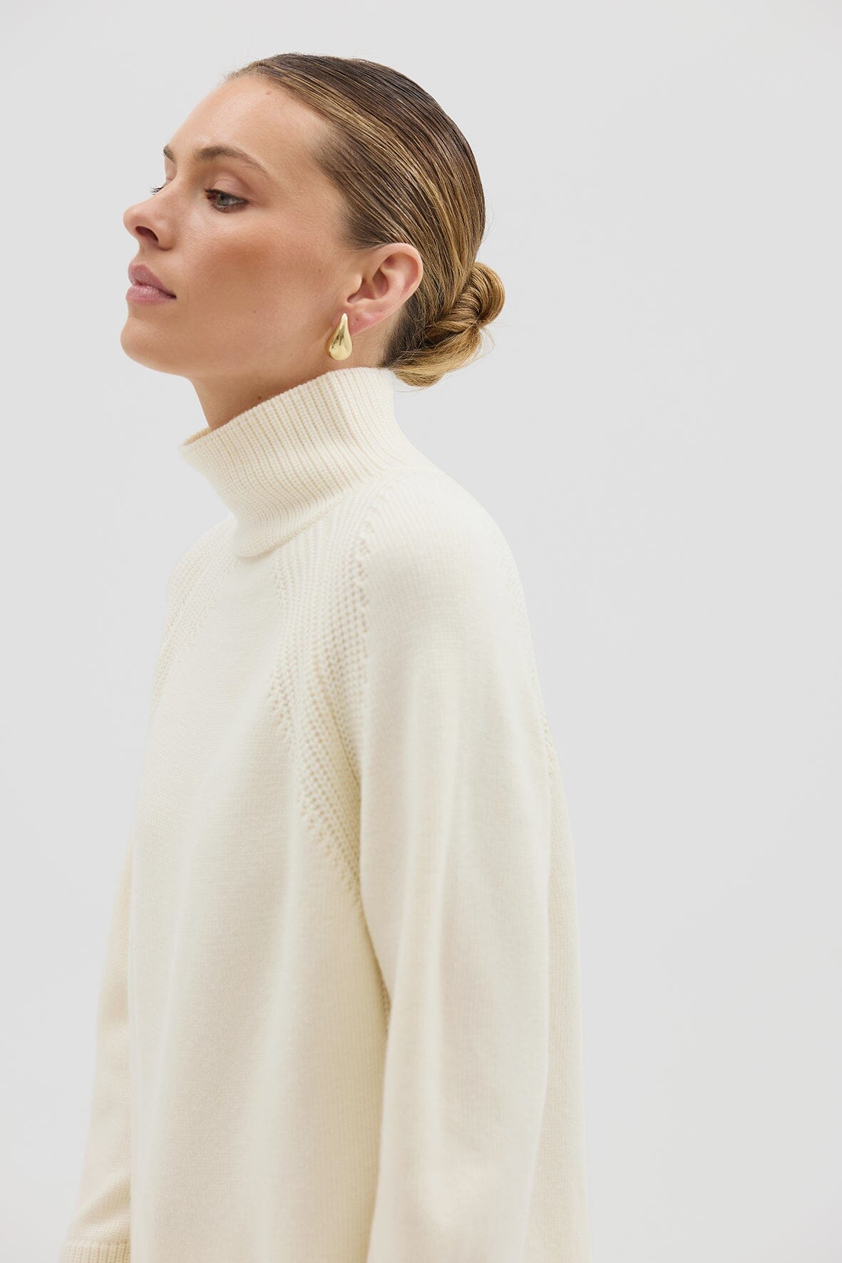 High Neck Sweater Knitwear Iris and Wool 