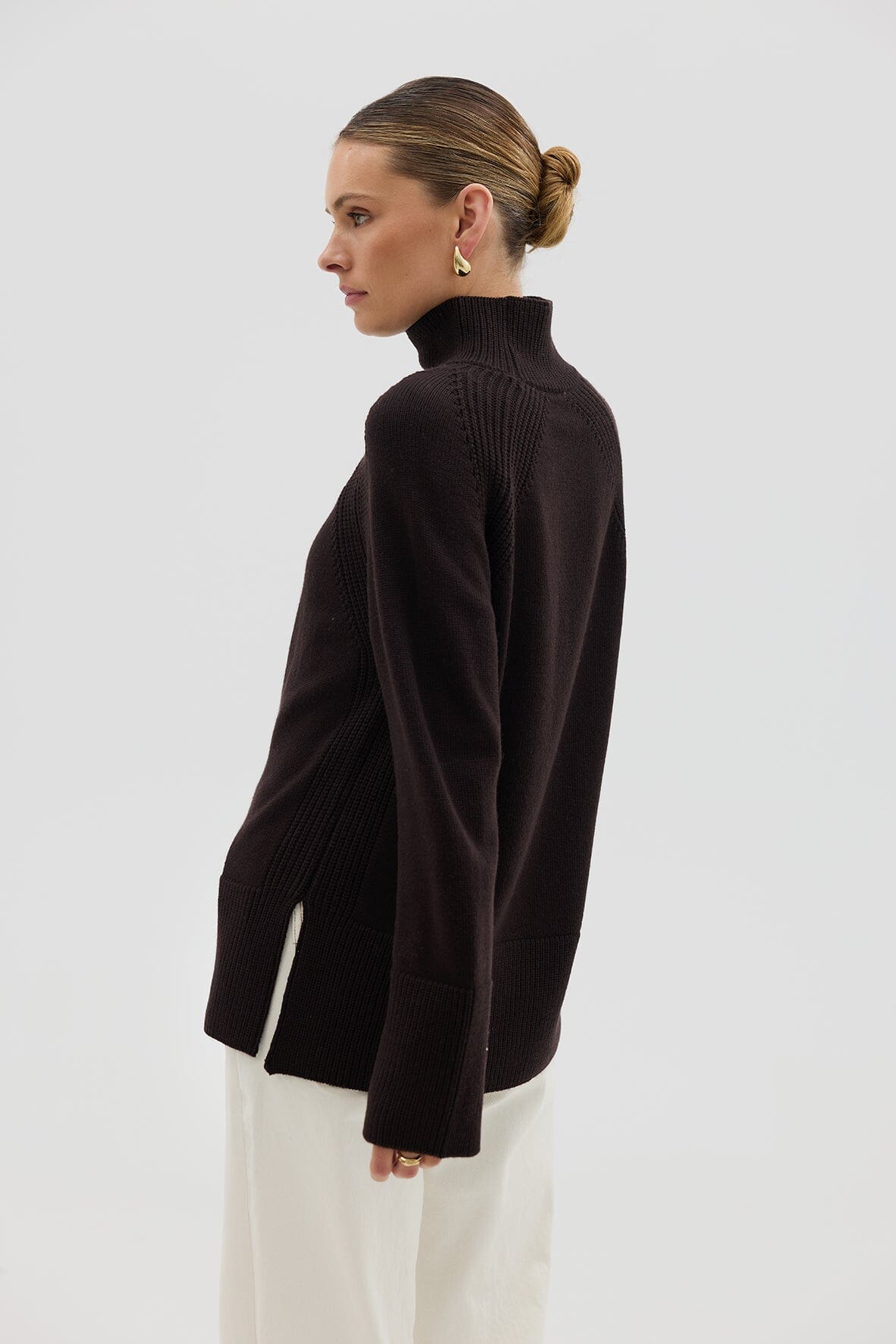High Neck Sweater Knitwear Iris and Wool 