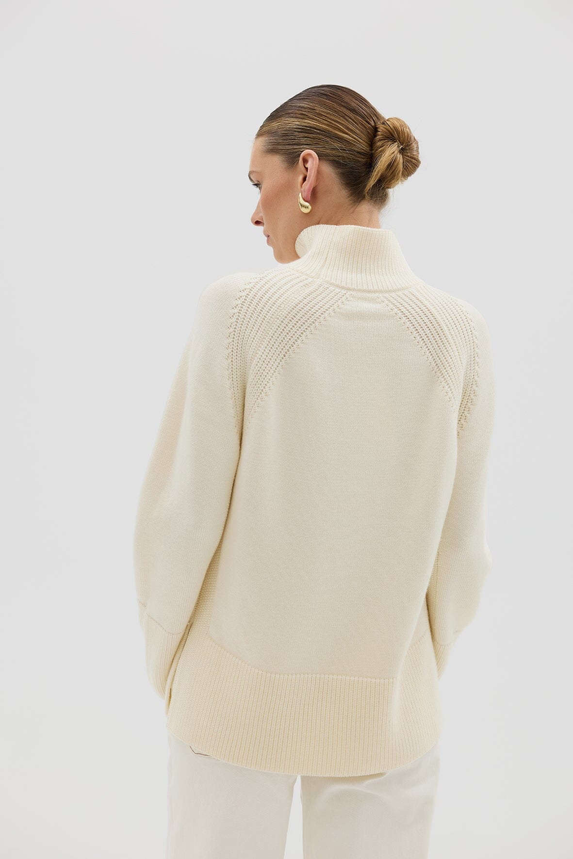 High Neck Sweater Knitwear Iris and Wool 