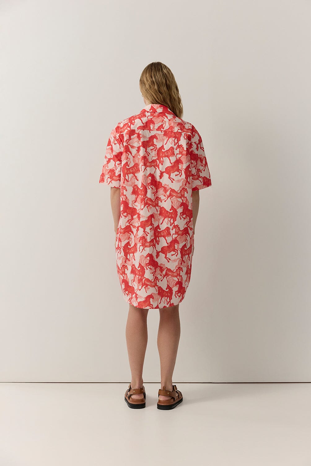 Horse Print Shirt Dress Dresses Iris and Wool 