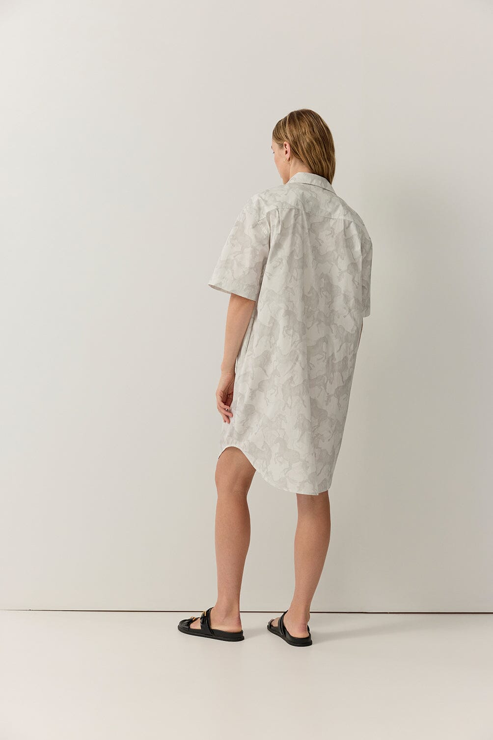 Horse Print Shirt Dress Dresses Iris and Wool 