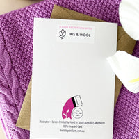 Iris And Wool Greeting Card Greeting Card The Little Print Farm 