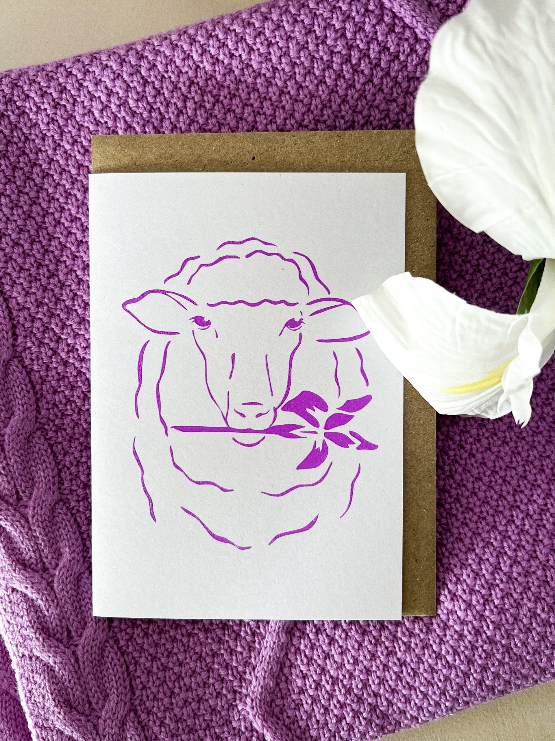 Iris And Wool Greeting Card Greeting Card The Little Print Farm 
