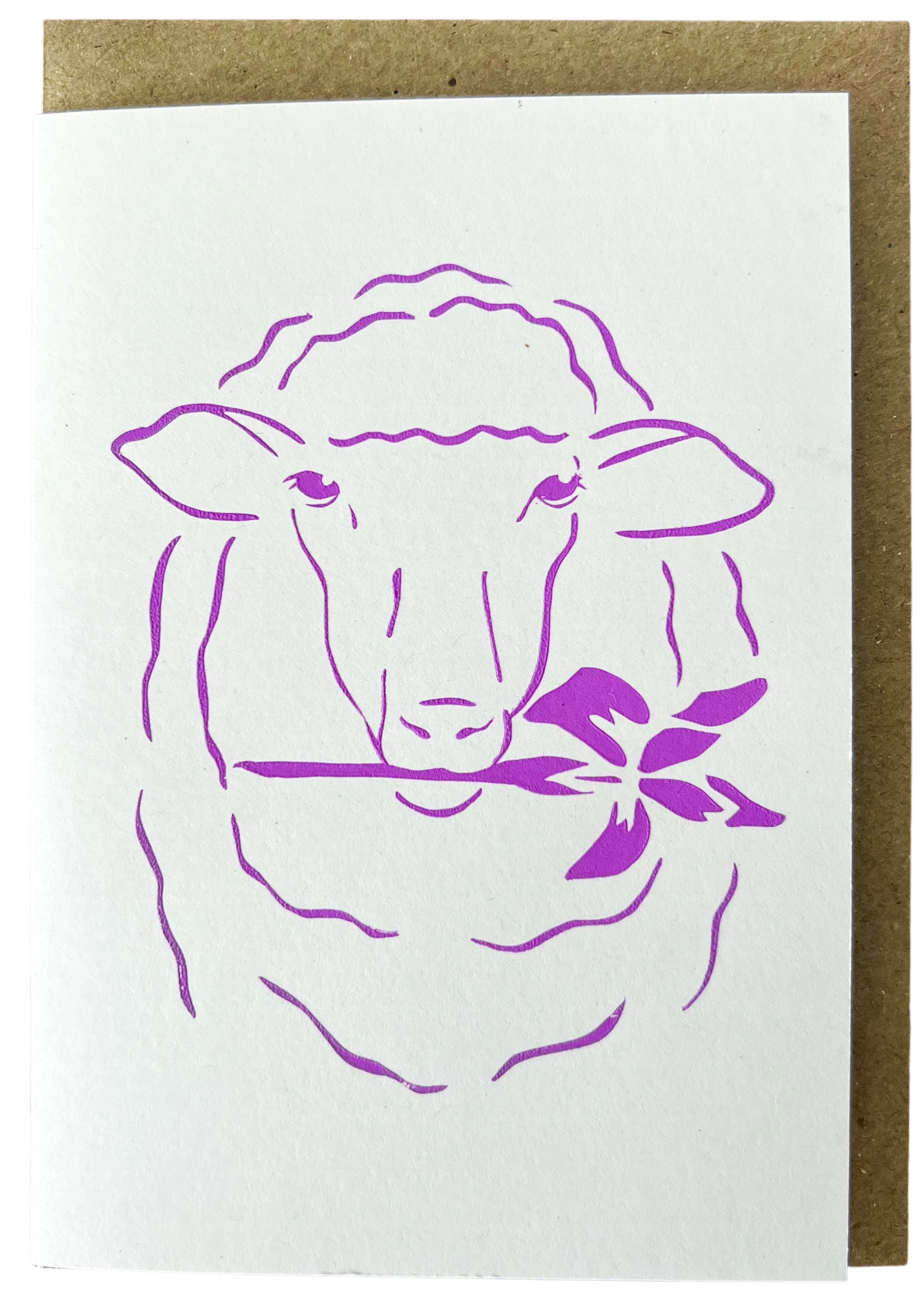 Iris And Wool Greeting Card Greeting Card The Little Print Farm 