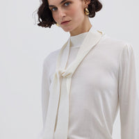 Jacqueline Bow Sweater Knitwear Iris and Wool 
